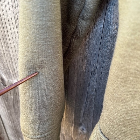 Women's Prana Jacket Green Solid Sherpa S HOLE Hippie BOHO Asymmetrical City - Picture 11 of 16